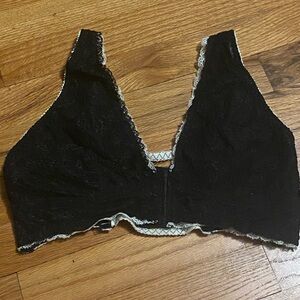 Black Secret Treasures Intimates Unlined Bralette with Open Back -  Size XL